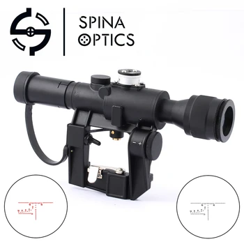 

SVD 4x24 optical sight Rifle Scope Tactical Red Illuminated Sight Riflescope for Dragonov SVD Sniper Rifle Series AK Rifle