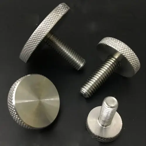 

M6 Stainless Steel Thumb Mirror Screws Hand Flat Knurled Knob Bolts 8mm-30mm Length