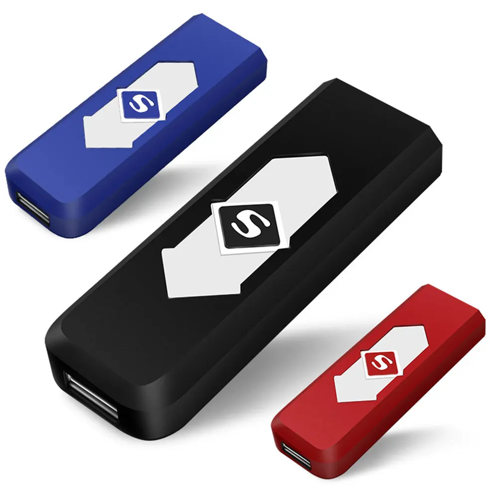 

2019 Windproof USB Charging Lighter Nice Gift Smokeless Flameless Electronic Cigarette Lighters Smoking Accessories 1Pcs