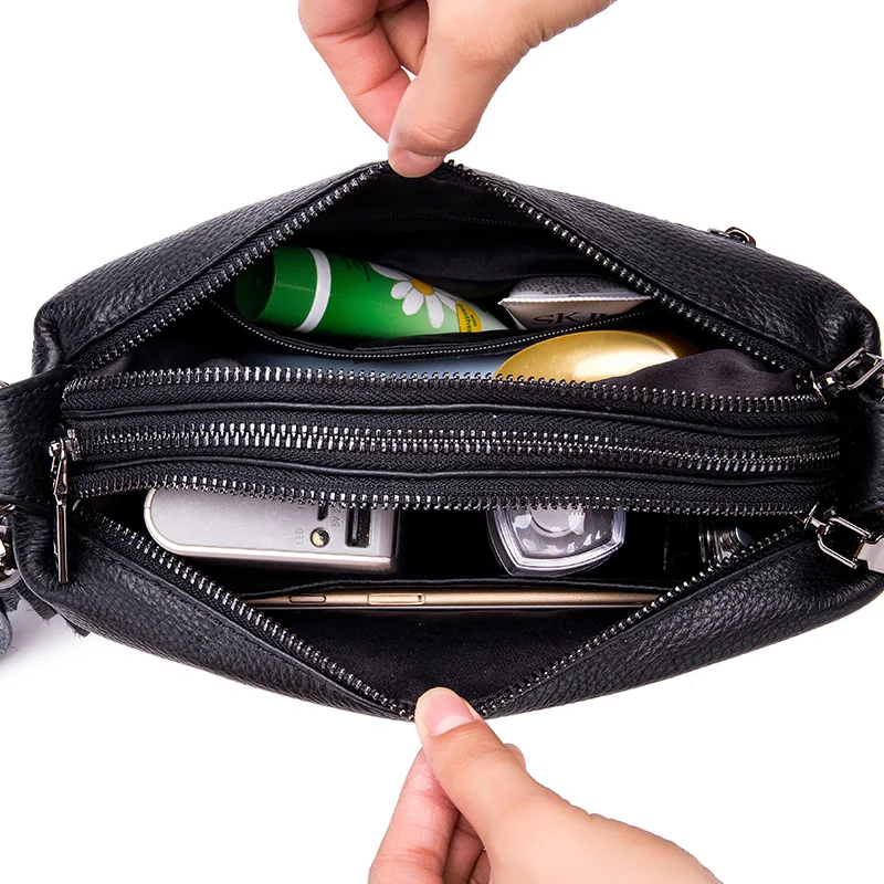 COMFORSKIN Premium Cowhide Leather Women's Messenger Bags Guaranteed Bolsas Feminina New Arrivals Tassel Style Cross-body Bags