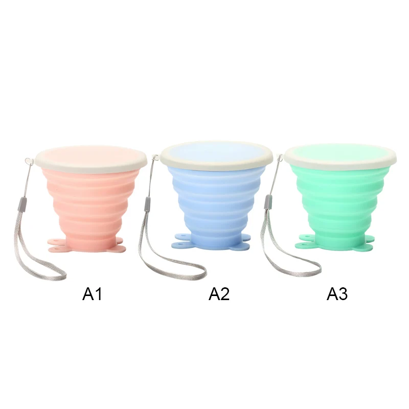 250 мл многофункциональная Складная Силиконовая кружка для походов силиконовые выдвижные складывающиеся чашки складные кофейные чашки 3 цвета