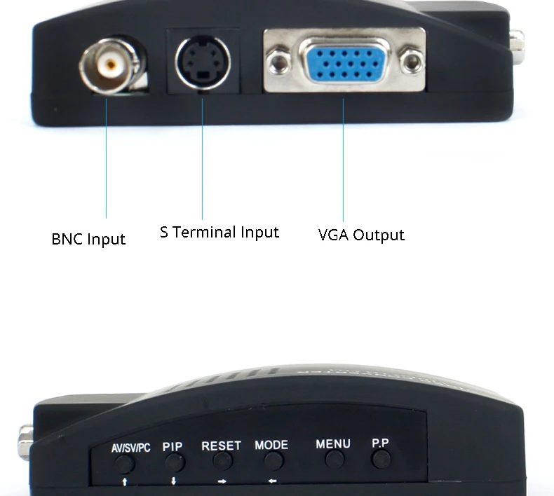 BNC в VGA конвертер компьютерный монитор подключен к хост-монитор камера AV видео конвертер коробка с кабелем