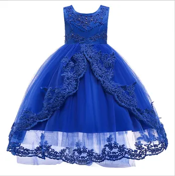 

Girl Wedding Dress 2019 New Kids Lace Flowers Dresses Fashion High-grade Children Wedding Dress Sweet Girls Pageant Dresses