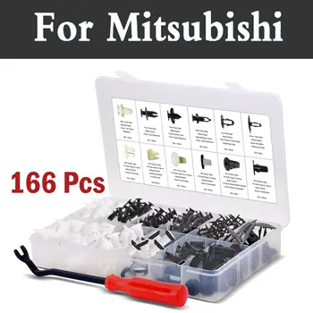 

166x Push Automotive Clips Clips Set In Case Rivets For Mitsubishi Mirage Montero Sport Outlander Pajero Space Screws Kit