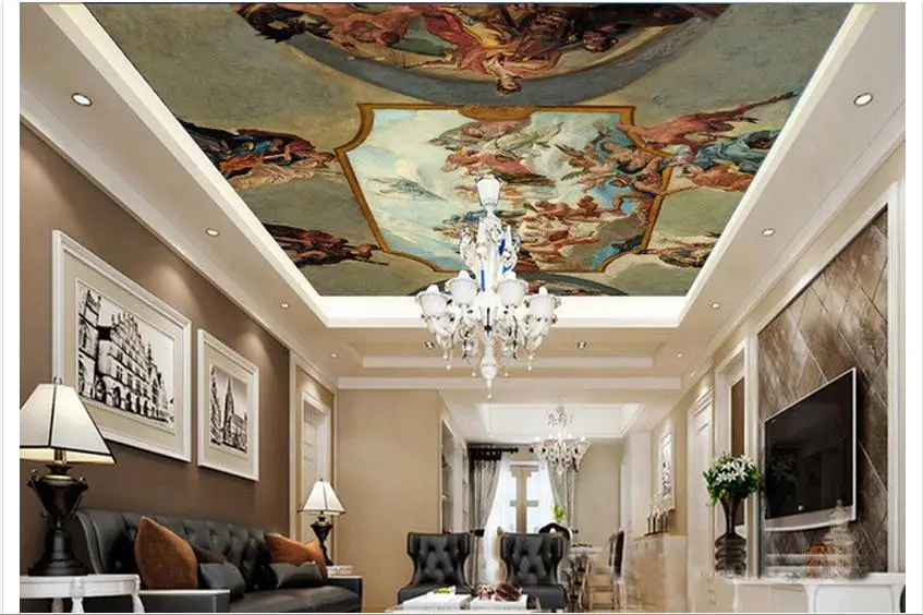 

Customized 3d wallpaper 3d ceiling wallpaper murals ceiling decoration painting zenith mural decoration