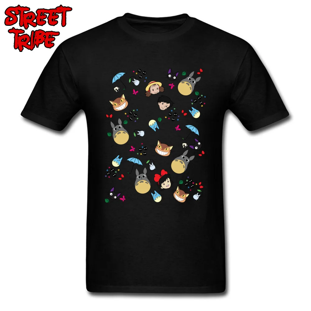 catbus studio ghibli totoro Brand New Men T-Shirt O-Neck Short Sleeve 100% Cotton Tops Shirt Design Tops Tees Drop Shipping catbus studio ghibli totoro black