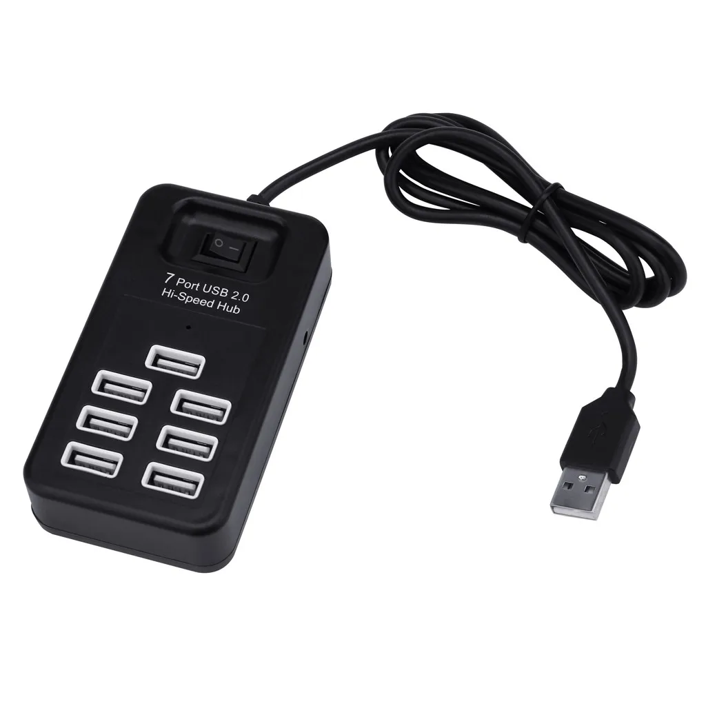 

Support 1TB HDD 7 Port USB2.0 Hi-speed Hub 480Mbps With ON/OFF Switch For Tablet high speed transmission