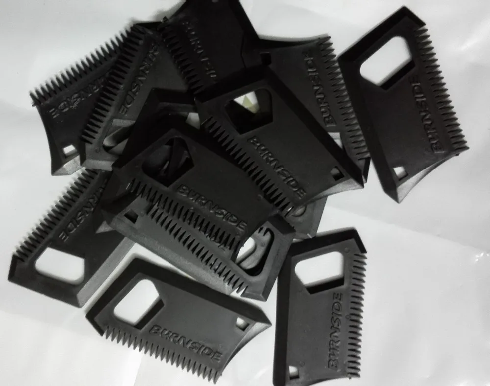 Plastic black surf wax comb 10 pcs