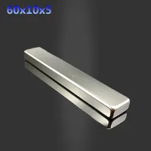 Free Shipping 1pcs 60x10x5 mm Strong N35 Neodymium Magnets Block NdFeB Rare Earth Craft DIY Powerful magnet 60*10*5 mm