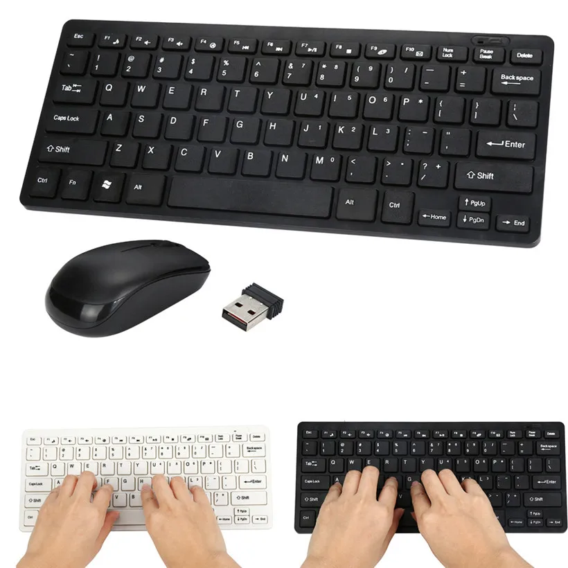 

Omeshin Ultra Slim 2.4GHz Wireless Keyboard With Mouse Mice Kit Set For PC Computer New 180201 drop shipping