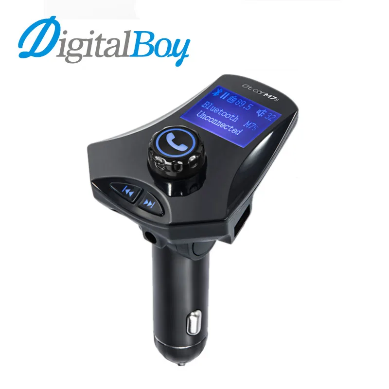 

Digitalboy Dual USB Car FM Transmitter Modulator Bluetooth Wireless Car Mp3 Player Handsfree Car Kit Support TF Card USB Music