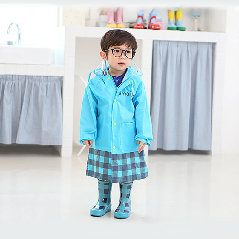 2017 New Rushed Single-person Rainwear Children Rain Coat Capa De Chuva Smally Cute Lattice Raincoat Boys Girls Gift |