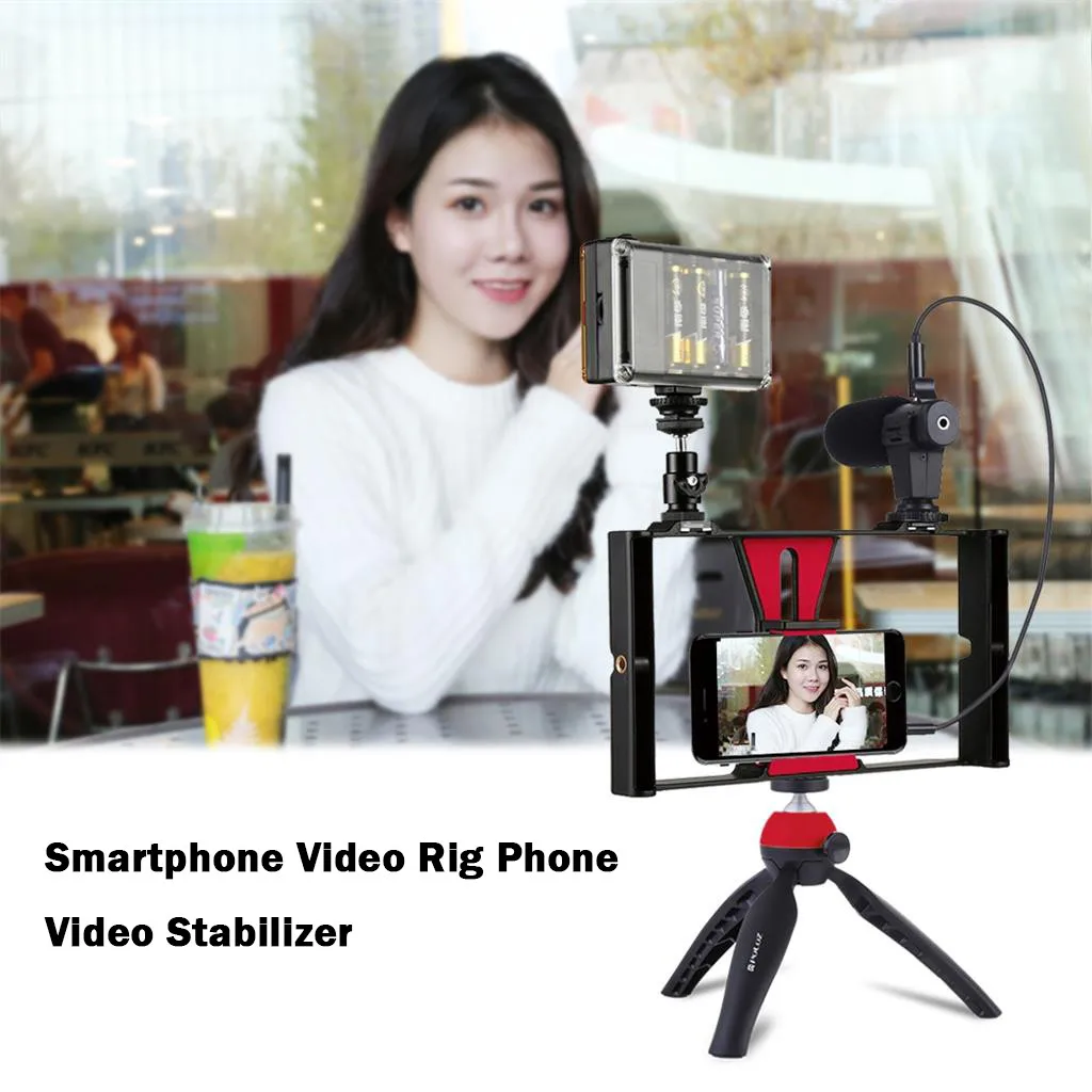 

wearable devices Smartphone Video Rig Phone Video Stabilizer Grip Tripod Mount with Microphone