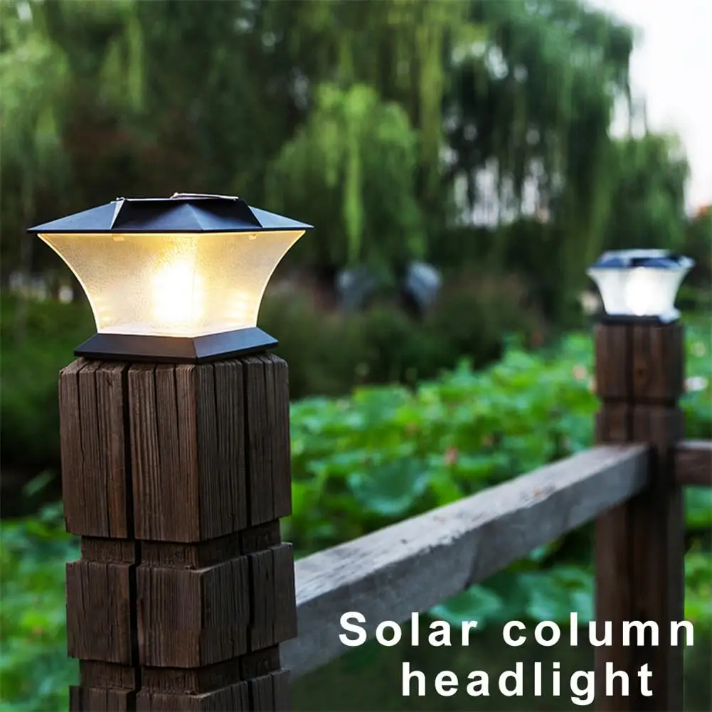 New Arrival Solar Pillar Lamp Outdoor Super Bright LED Solar Pillar Gate Lamp Solar Pillar Light