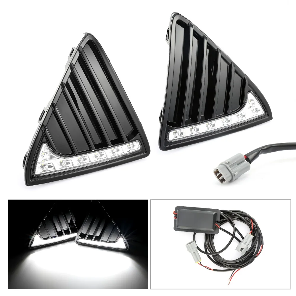 

2x For Ford Focus 3 MK3 2012 2013 2014 DRL Daytime Running Lights 12V LED Daylight Fog lamp waterproof with dimming style Relay