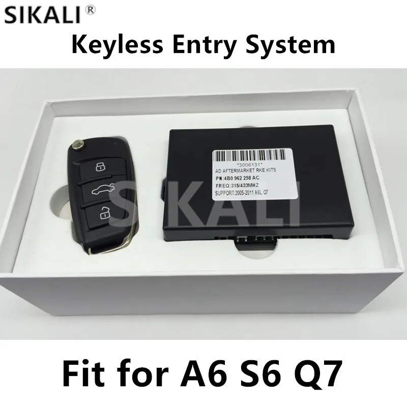 

Keyless Entry System with Remote Key for Audi A6 A6L S6 Q7 2005-2010 Support 315/433/868MHz with 8E Chip