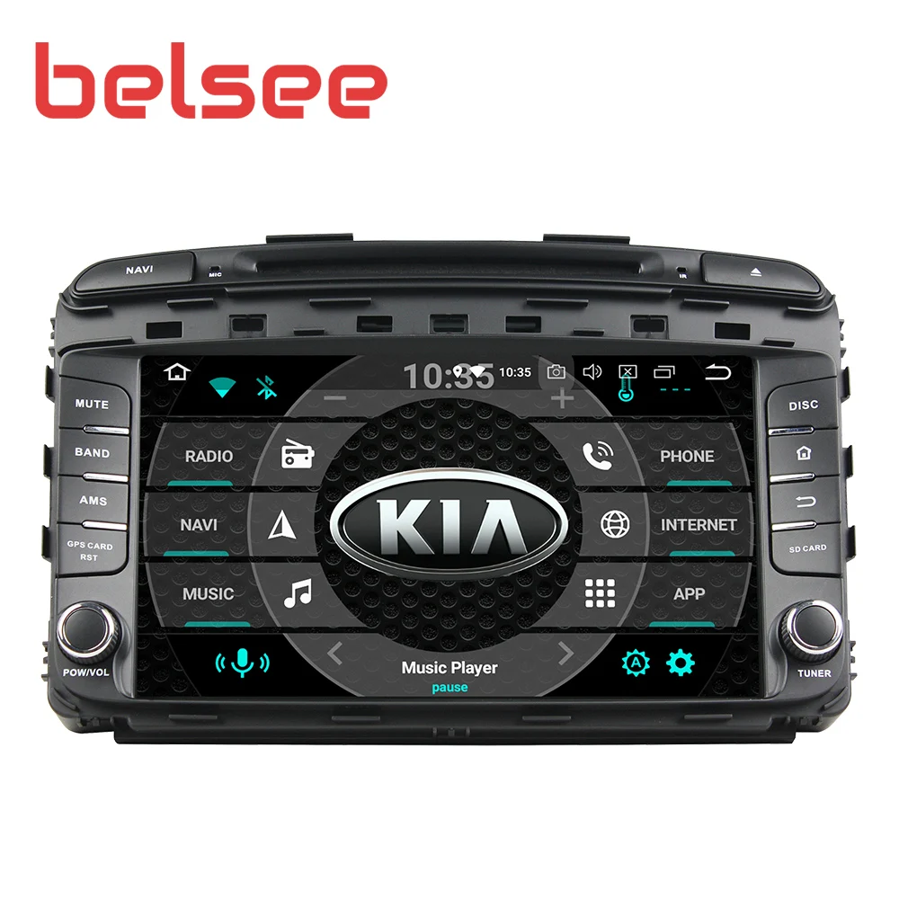 

Belsee 9" IPS Screen Android 9.0 for Kia Sorento 2015 2016 Car Radio 4GB 8 Core Stereo Audio GPS Navigation Unit Autoradio DVD