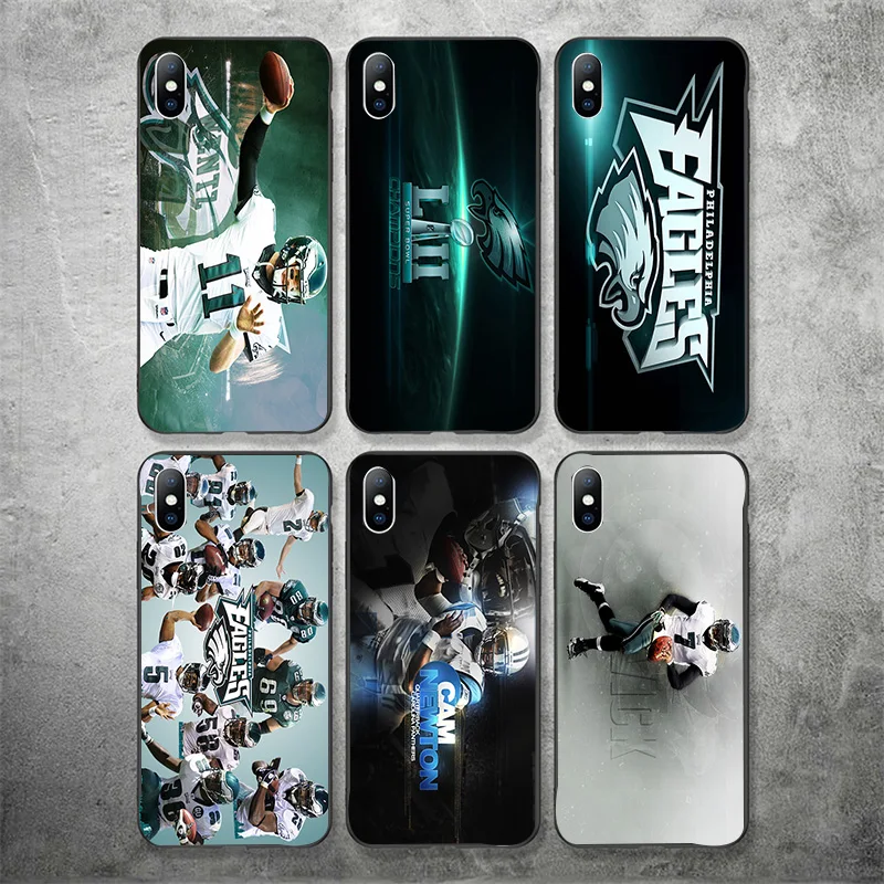 

Yinuoda Philadelphia Eagles Phone Case NFL Carson Wentz For iPhone DIY Picture Soft TPU Cover X XR XS MAX 7 8 7plus 6 6S 5S SE