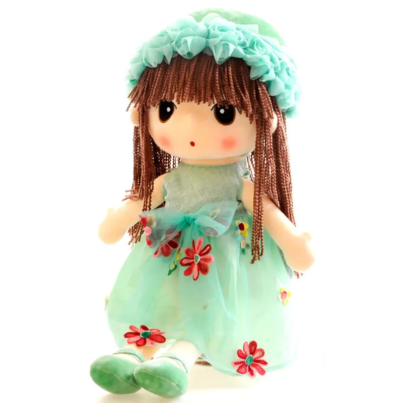 Большой размер Эльза плюшевая игрушка Brinquedos прекрасный мультфильм цветок фея кукла игрушки для девочек День рождения Рождественский подарок Модная Кукла - Цвет: green