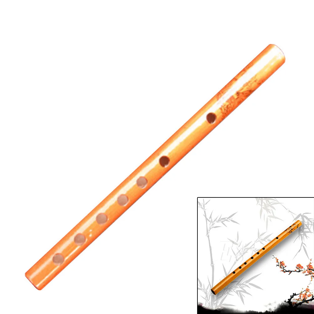 1PC IRIN Chinese Traditional 6 Holes Bamboo Flute Vertical Flute Clarinet Student Musical Instrument Wooden Color For Kids Gift