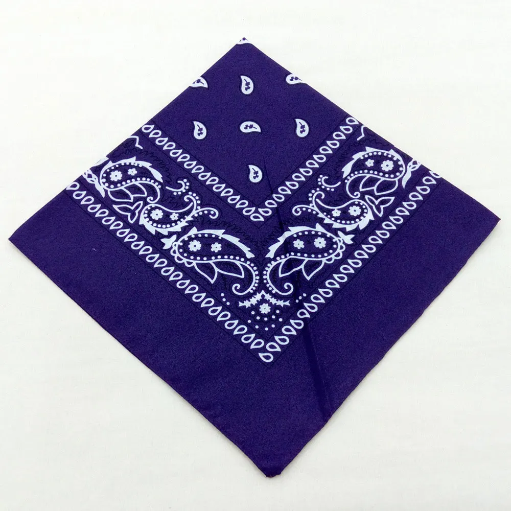 Fashion Women Hair Accessories Linen Bandana Scarf Square Female Bandanas Headwear Rock Cool Girls Multi Paisley Headbands - Цвет: 14