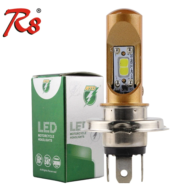 RTD M11L мотоцикл DC светодиодные фары скутеры ATV для вождения лампы H4 HS1 P15D H6 800LM белый