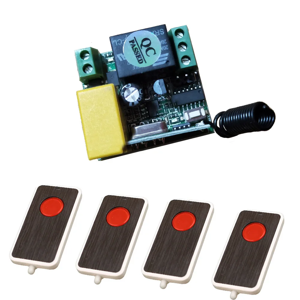 

Mini Size AC 220V 1CH 1CH 10A Wireless Remote Control LED Light Switch Relay Receiver Wireless Transmitter 315/433 MHz