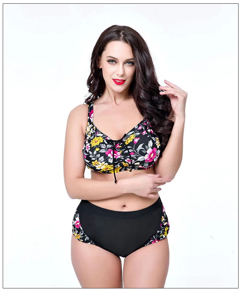 Bikini grande taille, motif floral, du 4XL au 8XL 10