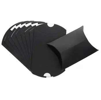 

50pcs/lot Colorful Kraft Pillow Box Packaging Baptism Favor Pillow Candy Boxes Wedding Party Gift Box for Chocolate/Candy