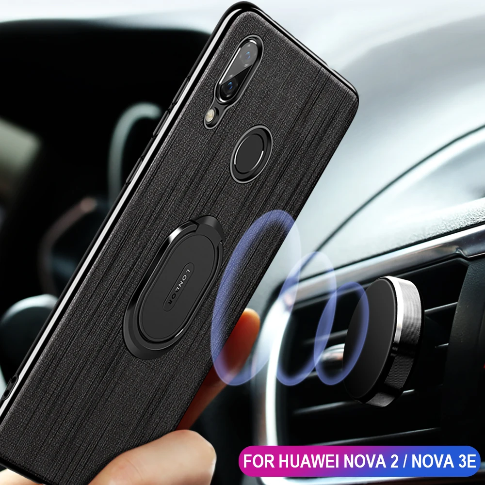 Чехол для Huawei Nova 2 s 3 чехол Fundas анти-капля силиконовый ПК магнитное кольцо