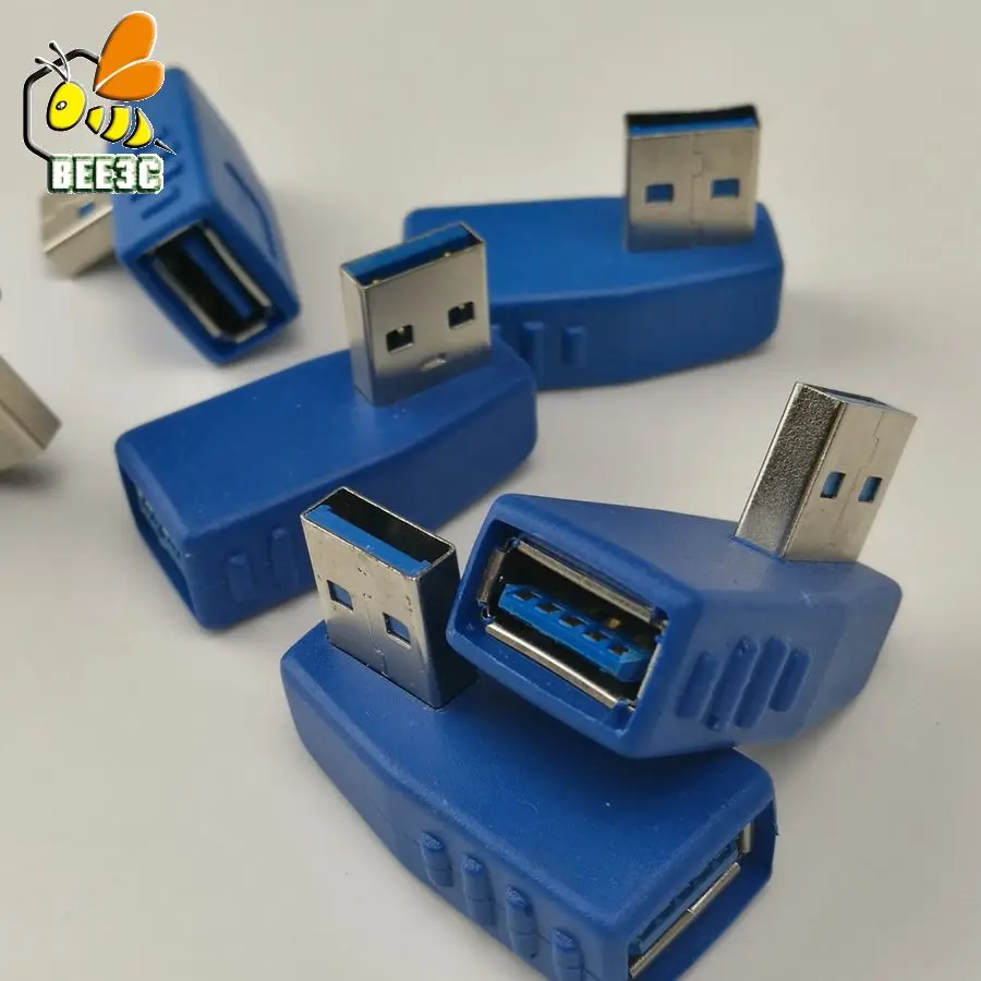 USB 3.0 Тип мужской/женский голубой угол крест Тип адаптер переходник Пол Changer Разъем USB3.0 быстро скорость 100 шт