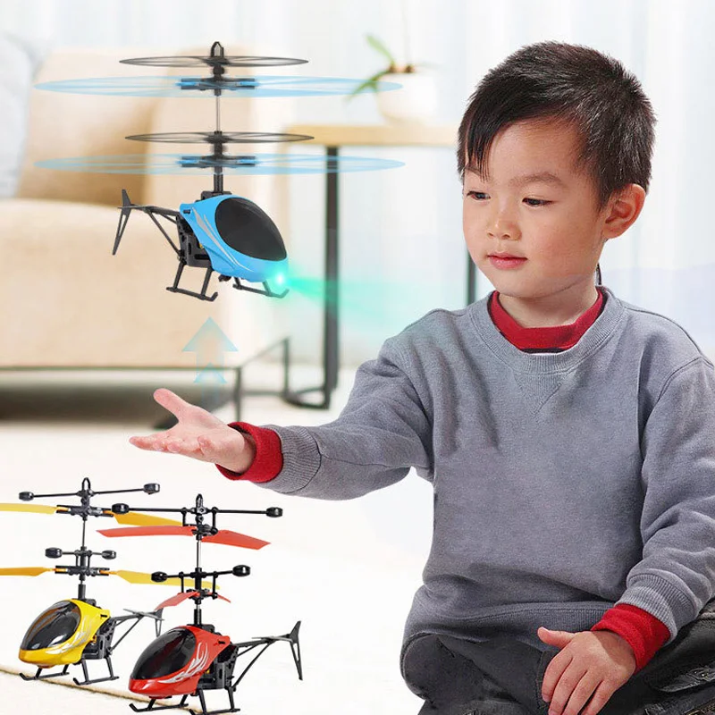 Дети вертолет мини индукции игрушка-Дрон на дистанционном управлении для детей светодиодное освещение Управление летающий самолет подвеска дроны