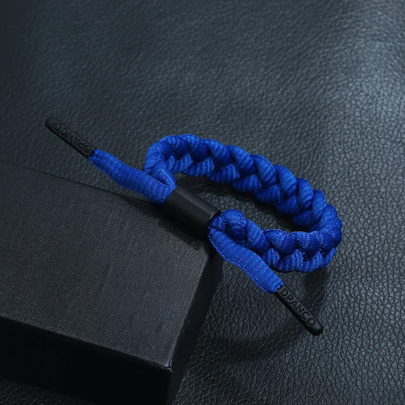 Пара ювелирных изделий плетеный браслет из шнурка браслет для мужчин и женщин модные ручной ювелирные изделия Прямая поставка - Окраска металла: Blue