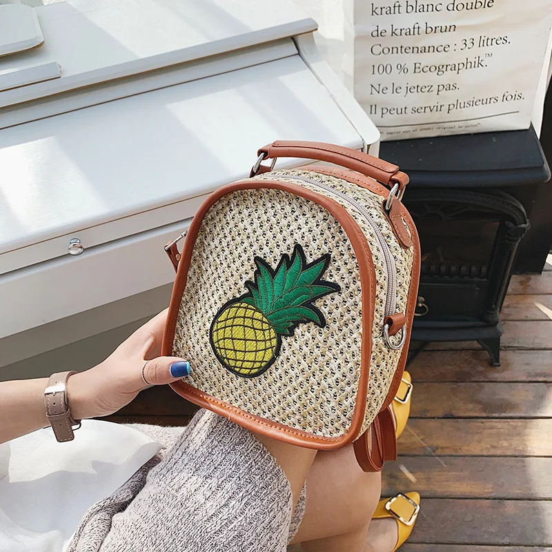 

Fashion New Backpack Sweet Pineapple Printing Shoulder Bag Women's Designer Luxury Crossbody Bag High Quality Female Backpack