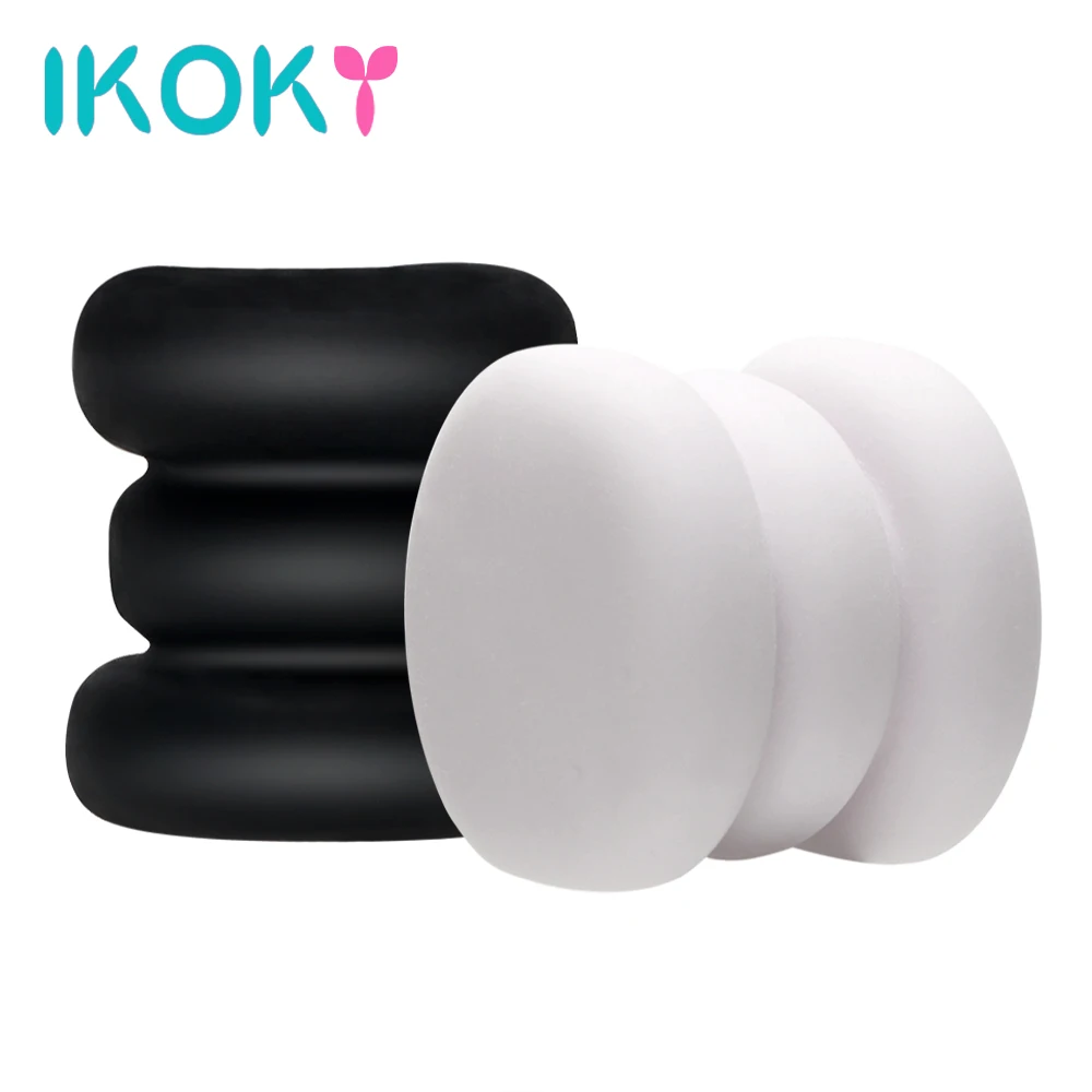 IKOKY Artificial Vagina Glans Trainer Delay Ejaculation TPE Adult Products Male Masturbator Cup Vaginal Sex Toys for Men Male