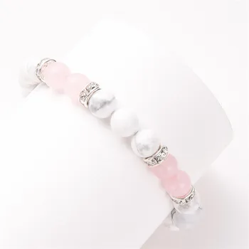 Bracelet Perle Quartz Rose