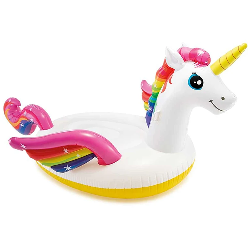 

78 Inches Unicorn Float Giant Inflatable Swimming Ring Pool Toys Party Water Mattress Beach Bed Boia Piscina For Adults Children