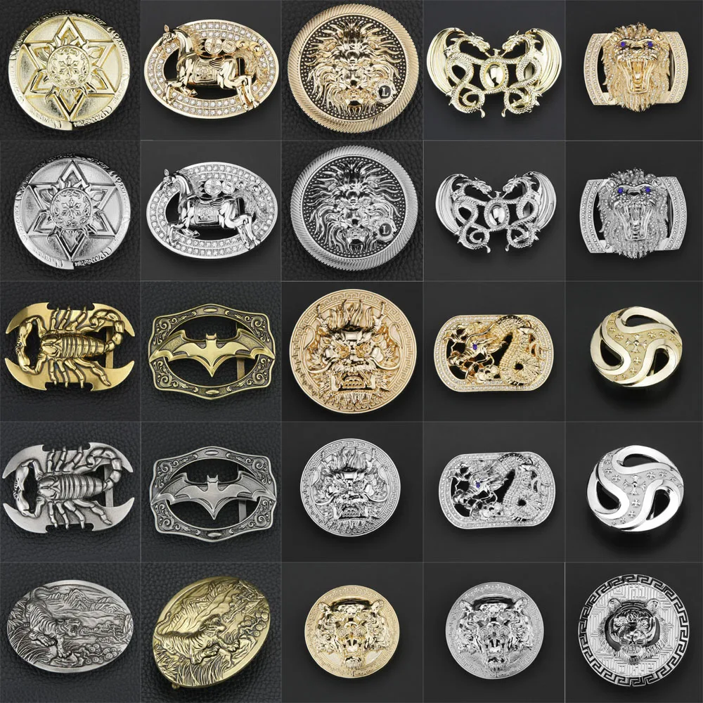 

2019 domineering tiger head belt buckle personality animal head belt buckle men and women models smooth buckle belt buckle