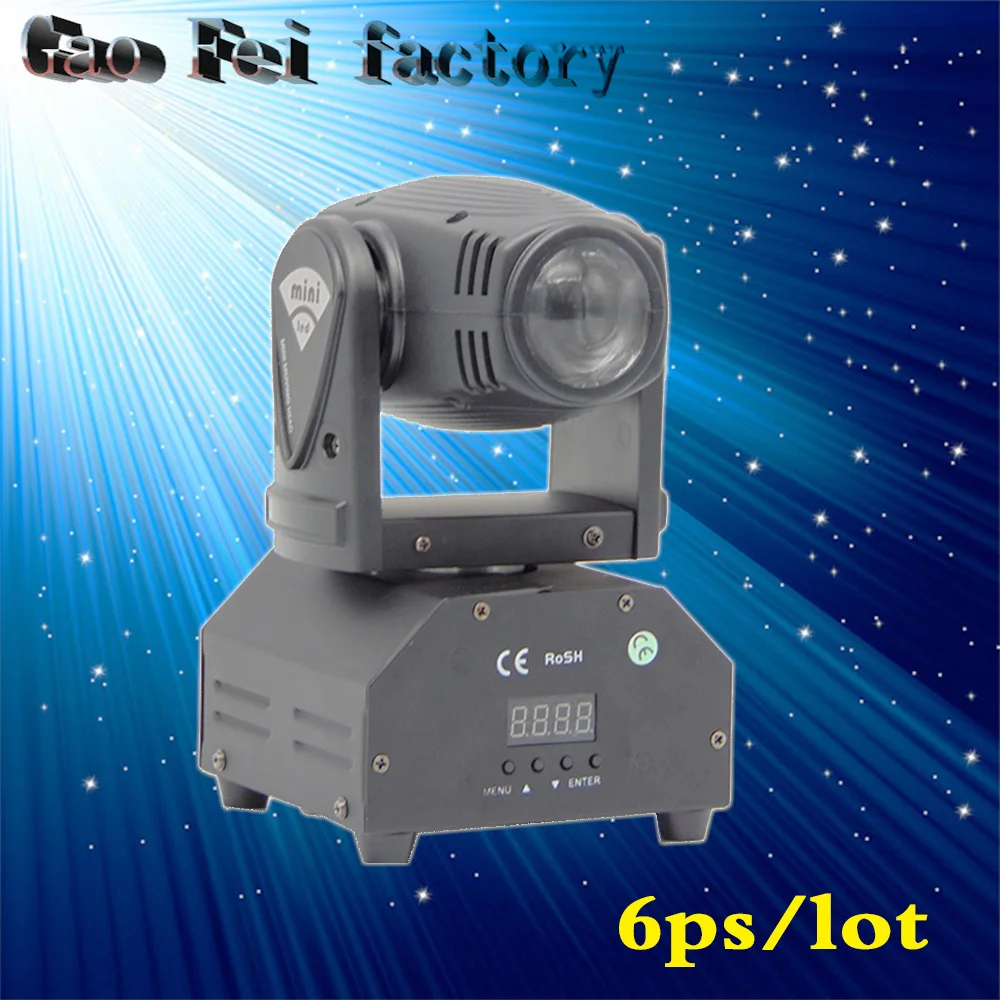 

6pcs/lot RGBW led Moving Head Light/10W Mini Beam/Led disco Lights/night club decor beam/ laser/DMX stage lighting