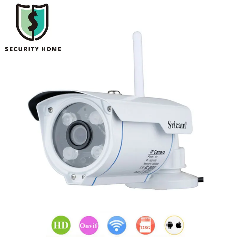 Sricam SP007 HD IP Camera Onvif P2P Outdoor Waterproof Wireless Wifi Camera IR 15m Surveillance Security Camera 128G SD Card