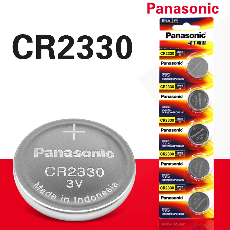 5pcs/lot Panasonic CR2330 DL2330 ECR2330 GPCR2330 3V Lithium Button ...