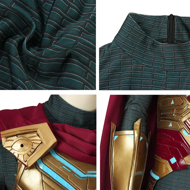 Spider-Man Far From Home Mysterio Quentin Beck Costume Suit Superhero Adult Halloween Carnival Outfit Shoes Custom Made Cosplay image 5