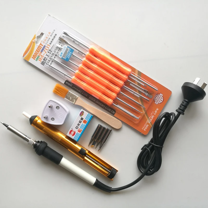 

Anti-static Electric Welding Soldering Irons 220V 35W With Solder Sucker, Solder Assist, 4pcs Iron Tips