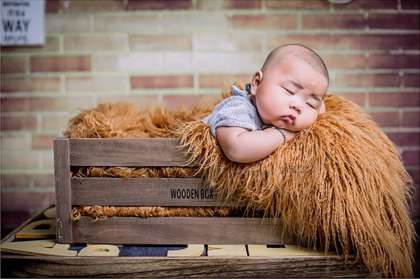 Реквизит для фотографии новорожденных Одеяло s, мягкие длинные меховые плюшевые Детское одеяло корзина Flokati Stuffer, искусственного меха Fotografia