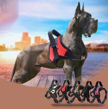 

Nylon Heavy Duty Dog Pet Harness Collar Breathable Mesh Large Medium Small Dog Vest Chihuahua Husky Dogs Accessories Supplies