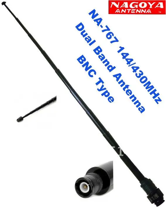 New Original BNC Type NAGOYA NA-767 144/430MHz 2.15dB Dual Band Telescopic Handheld Antenna | Мобильные телефоны и