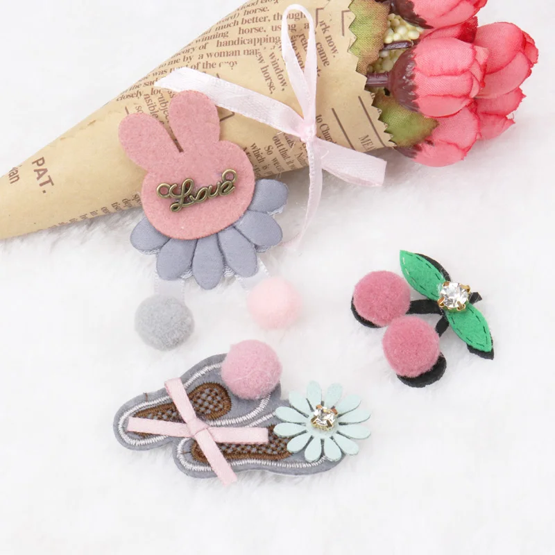 

1pcs Cherry Rabbit Patches For Clothing Multicolor Embroidery Patch Appliques Badge Stickers For Clothes DIY Craft Supplies