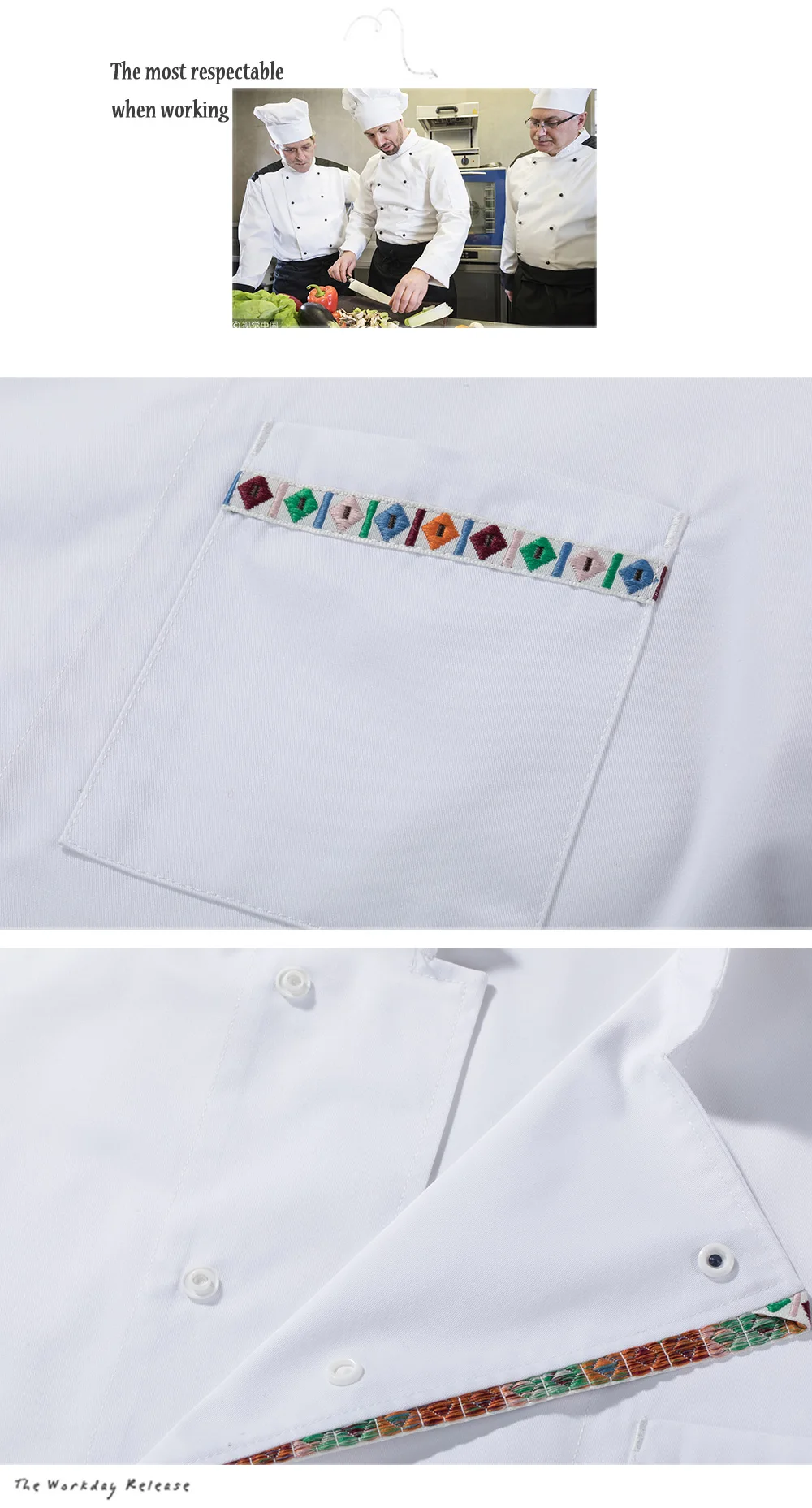 НОВАЯ пищевая служба униформа для ресторана рубашки 4 цвета хлопок дышащая, с коротким рукавом отель кухня шеф-повара куртка Рабочая одежда