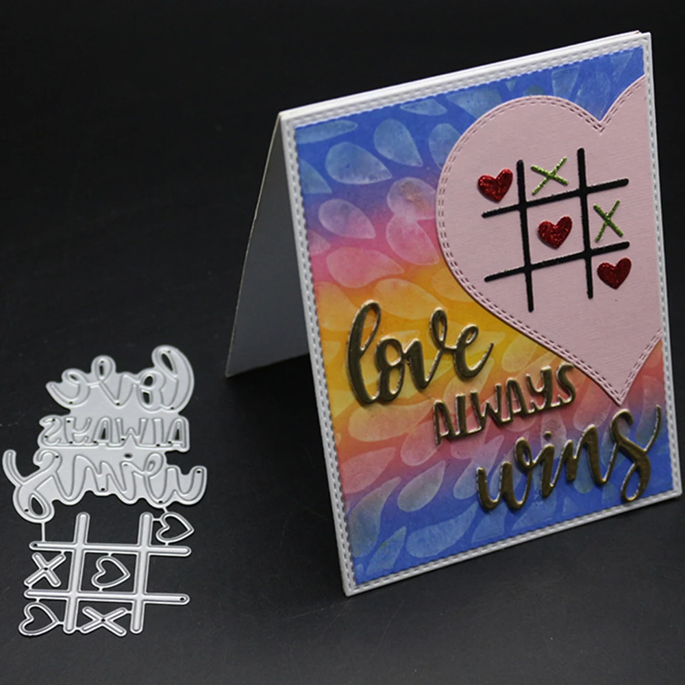 

Hemere Love Always Wing Border Metal Steel Cutting Dies Handcraft Embossing Stencil for DIY Scrapbooking Album Card 6x12CM