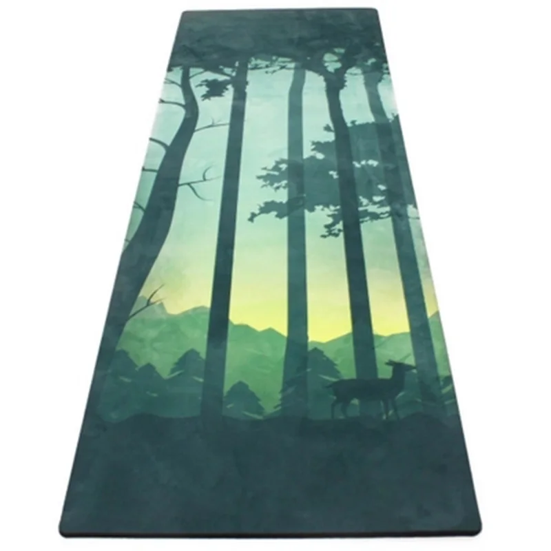

High Quality 183cm*66cm*4mm Natural Rubber+Suede Non-Slip Sweat Absorption Exercise Fitness Mat Yoga Mat Tapete Yoga